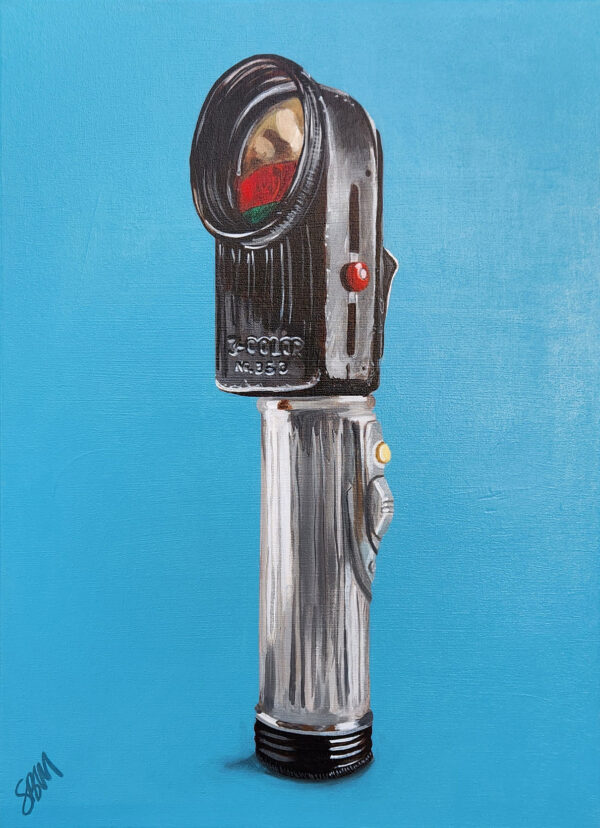 Sagan Medvec Painting 3-Color Flashlight from Haskins Front