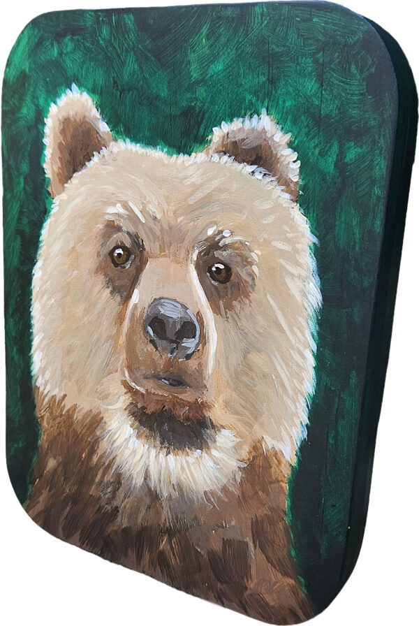 Sagan Medvec Painting Bear Big Face Timmy Angled