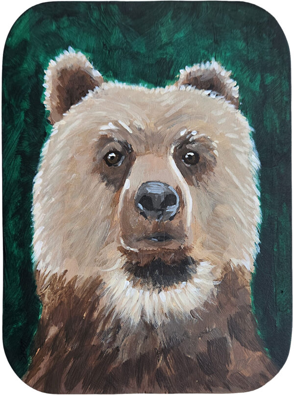 Sagan Medvec Painting Bear Big Face Timmy Front