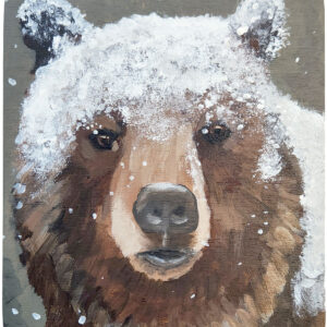 Sagan Medvec Painting Bear Grizzly Snow Front