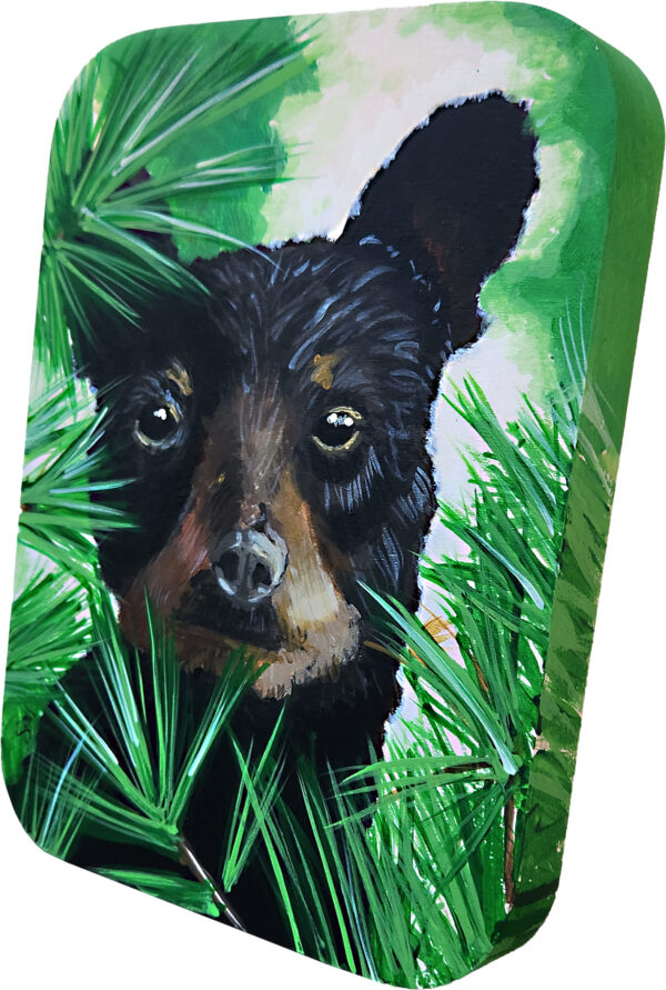 Sagan Medvec Painting Bear You Can't See Me Angled