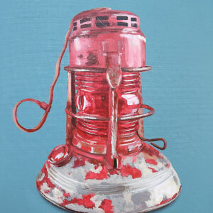 Sagan Medvec Painting Dietz No. 40 Traffic Gard Lantern Front
