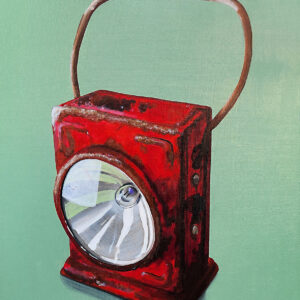 Sagan Medvec Painting Small Red Scout Lantern Front