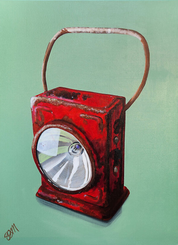 Sagan Medvec Painting Small Red Scout Lantern Front
