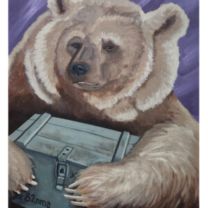 Sagan Medvec Painting Bear Wojtek The Soldier Bear Front