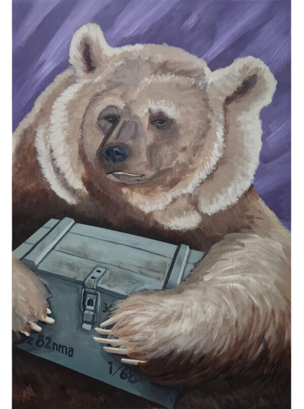 Sagan Medvec Painting Bear Wojtek The Soldier Bear Front